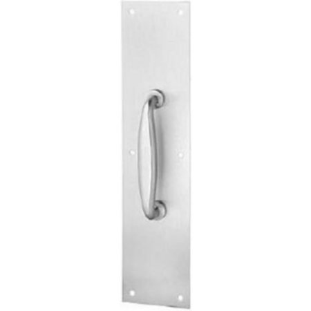YALE COMMERCIAL Rockwood Pull Plate, 3-1/2"L x 15"H, Satin Stainless Steel, 5-1/2" CTC 85771